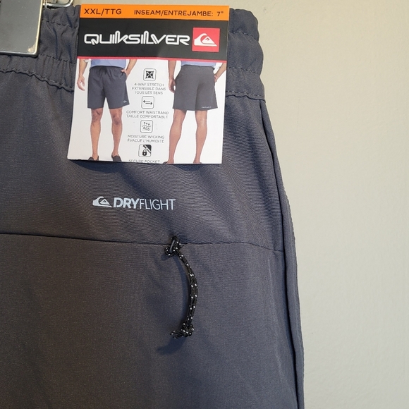 NEW- Quiksilver Gray Men's Shorts, Size XXL - Picture 6 of 8